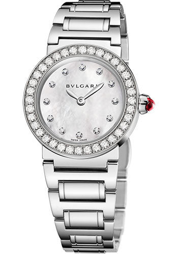 BVLGARI Quartz 26mm - Stainless Steel and Diamonds