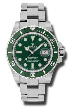 Rolex Submariner Hulk Green Dial Bezel Steel Mens Watch 116610