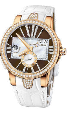 Ulysse Nardin Executive Lady Rose Gold Diamond Bezel Watch