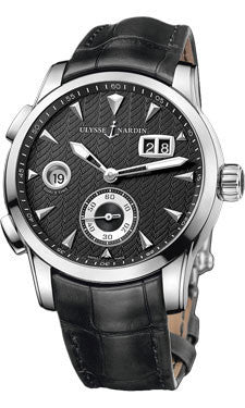 Ulysse Nardin Dual Time Manufacture Stainless Steel Leather