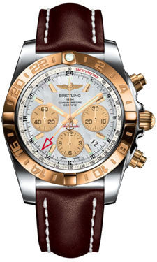 Breitling - Chronomat 44 GMT Steel and Gold on Leather – Watch 