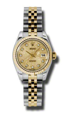 Datejust Lady 26 - Steel and Yellow Gold - 12 Diamond Bezel