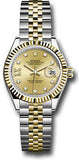 Rolex - Datejust Lady 28 - Stainless Steel and Yellow Gold - Fluted Bezel