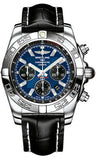 Breitling,Breitling - Chronomat 44 Steel Polished Bezel - Croco Strap - Watch Brands Direct