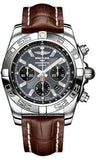 Breitling,Breitling - Chronomat 44 Steel Polished Bezel - Croco Strap - Watch Brands Direct