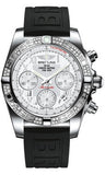 Breitling,Breitling - Chronomat 41 Steel Diamond Bezel - Diver Pro III Strap - Watch Brands Direct