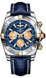 Breitling,Breitling - Chronomat 44 Two-Tone Polished Bezel - Croco Strap - Watch Brands Direct