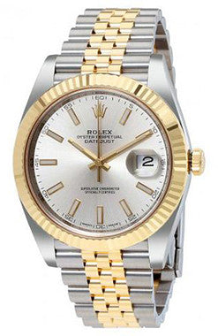 Rolex Datejust 41 Steel & Yellow Gold Silver Dial Men's Watch 126333